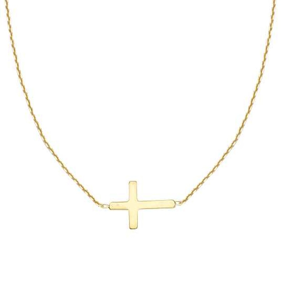 Necklaces & Pendants Bailey's Fine Jewelry | Mini Sideways Cross Necklace