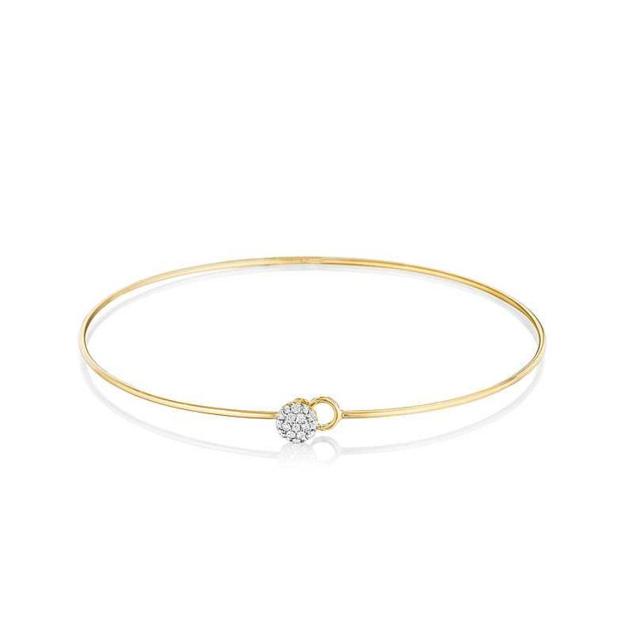 Bracelets & Bangles Phillips House | Phillips House Wire Bracelet In 14K Yellow Gold With Diamonds