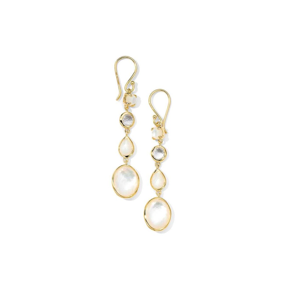 Earrings Ippolita | Ippolita Small 4-Stone Linear Drop Earrings In 18K Gold