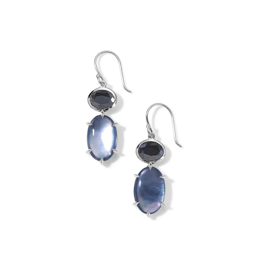 Earrings Ippolita | Ippolita Rock Candy Luce Hematite Rock Crystal, Mother Of Pearl And Onyx Triplet Drop Earrings