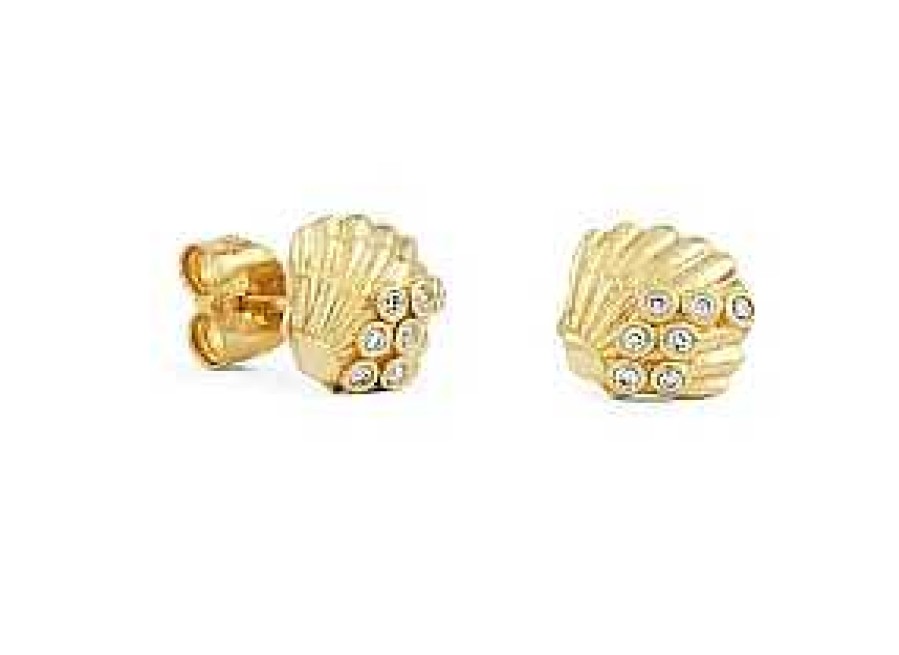 Earrings Sydney Evan | Sydney Evan Clam Shell Studs