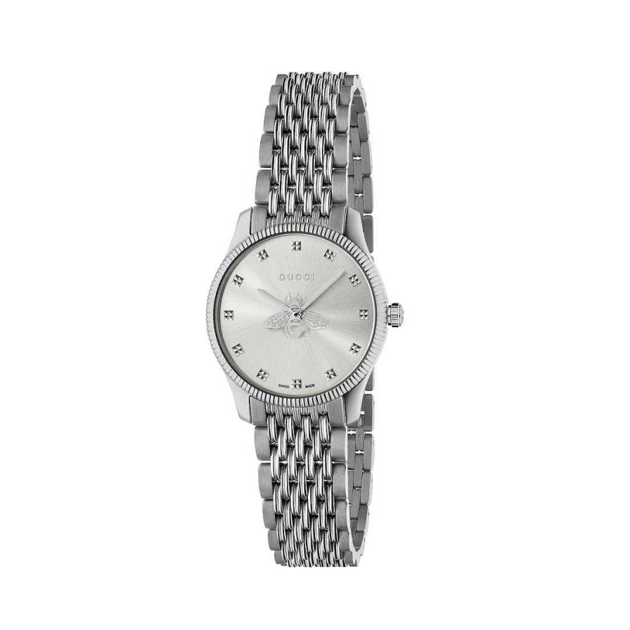 Watches Gucci | Gucci G-Timeless Slim 29Mm Silver Bee Steel Watch