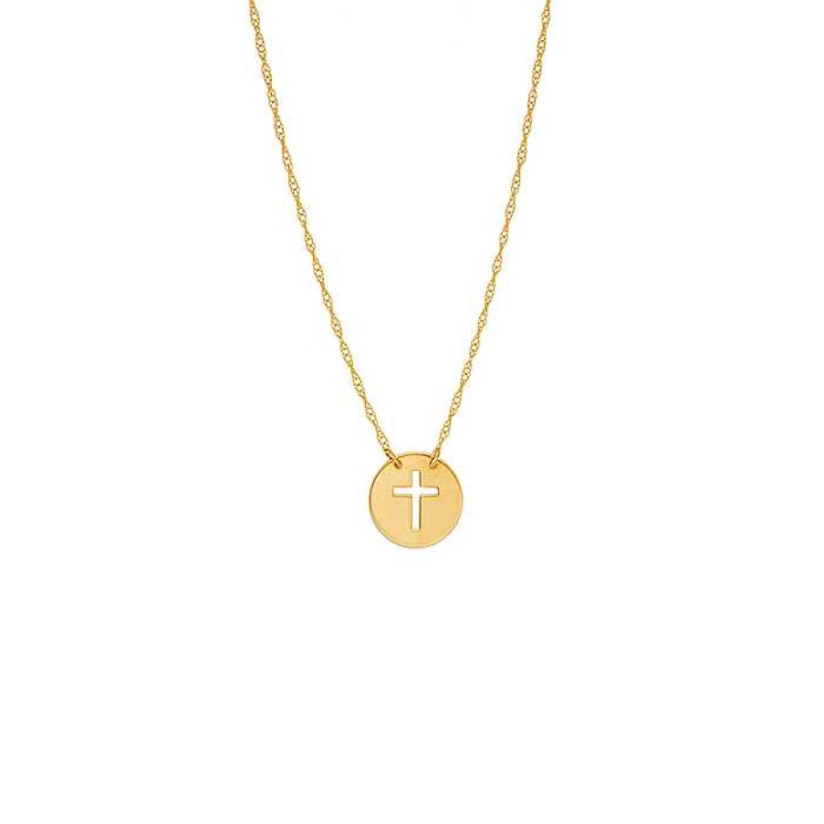 Necklaces & Pendants Bailey's Fine Jewelry | Cutout Cross Disc Necklace