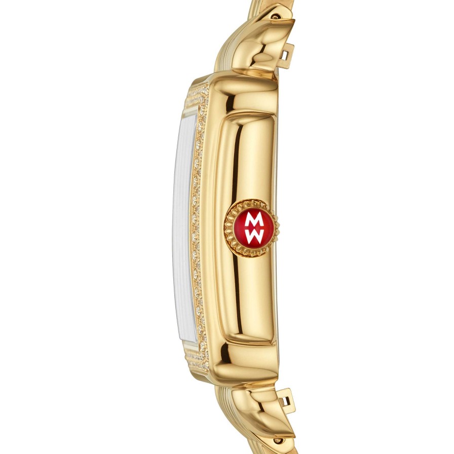 Watches Michele | Michele Deco Madison Mid 18K Gold Diamond Watch