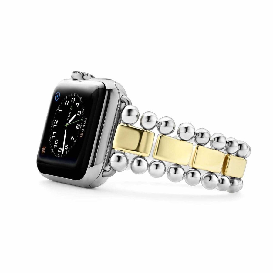 Bracelets & Bangles Lagos | Lagos Smart Caviar Sterling Silver 18K Gold Apple Watch Bracelet