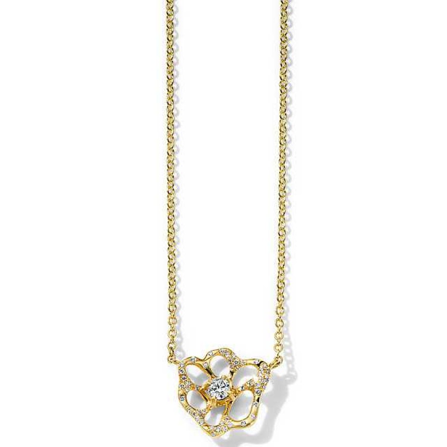 Necklaces & Pendants Ippolita | Ippolita Stardust Flora Necklace In 18K Gold With Diamonds