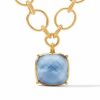 Necklaces & Pendants Julie Vos | Julie Vos Antonia Statement Necklace In Iridescent Chalcedony Blue