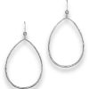 Earrings Ippolita | Ippolita Sterling Silver Open Teardrop Earrings With Diamonds