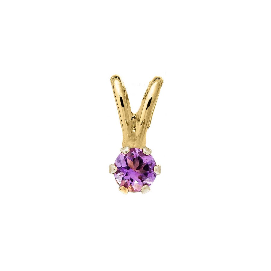 Necklaces & Pendants Bailey's Fine Jewelry | Bailey'S Children'S Collection February Birthstone Amethyst Pendant Necklace