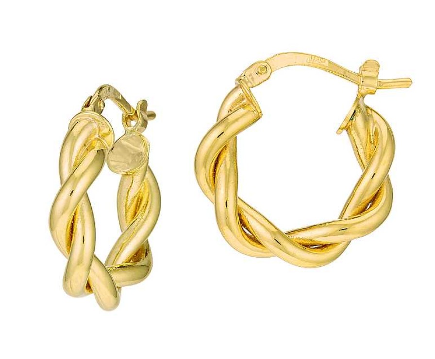 Earrings Bailey's | 14K Yellow Gold 10Mm Twisted Hoop Earrings