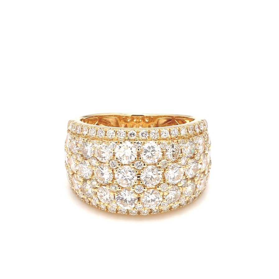 Fashion Rings Bailey's Fine Jewelry | Diamond Band Ring With 5 Rows Of Multi-Sized Diamonds