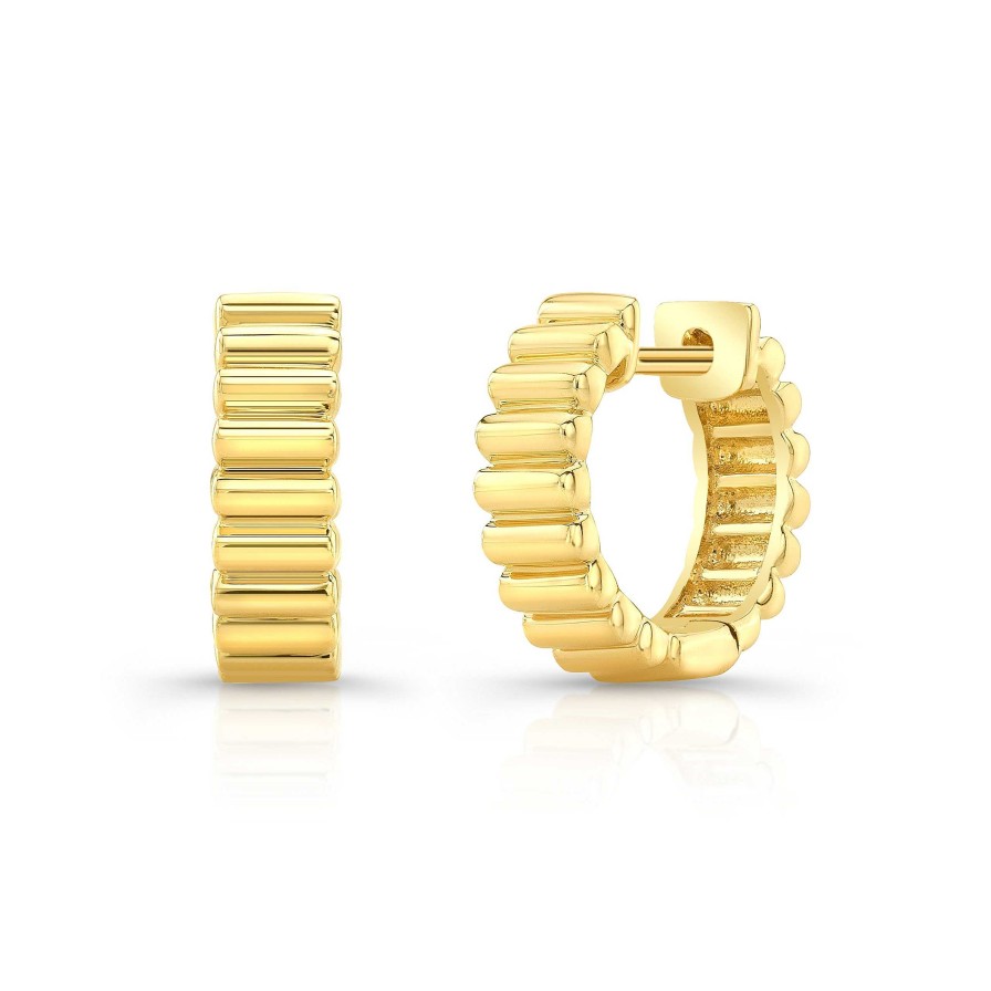 Earrings Bailey's Collections","Bailey's Goldmark Collection | Bailey'S Goldmark Collection Fluted Huggie Hoop Earrings