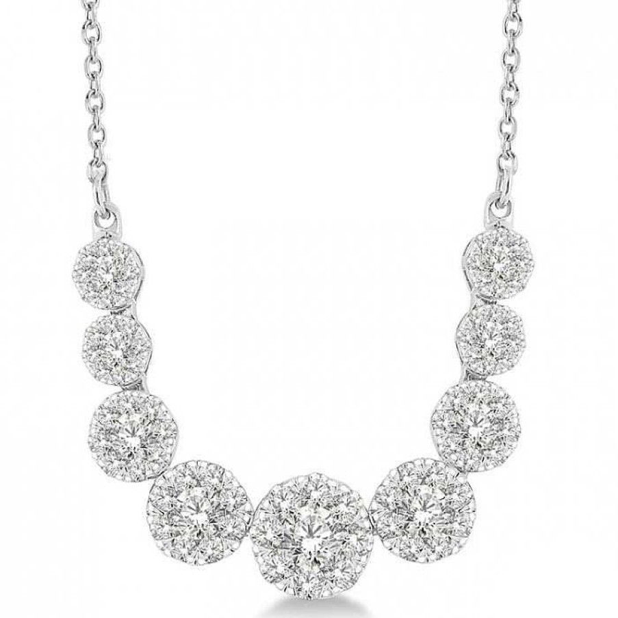 Necklaces & Pendants Bailey's Fine Jewelry | 1Ctw Graduated Diamond Necklace In 14K White Gold