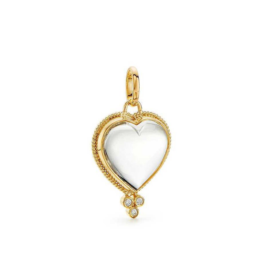 Necklaces & Pendants Temple St Clair | Temple St Clair Rock Crystal Heart Pendant