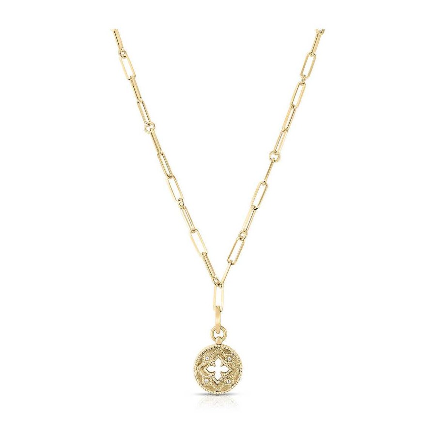 Necklaces & Pendants Roberto Coin | Roberto Coin Venetian Princess Small Medallion With Cutout