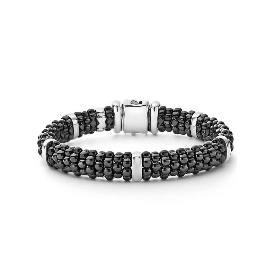 Bracelets & Bangles Lagos | Lagos Black Caviar Silver Station Ceramic Caviar Bracelet