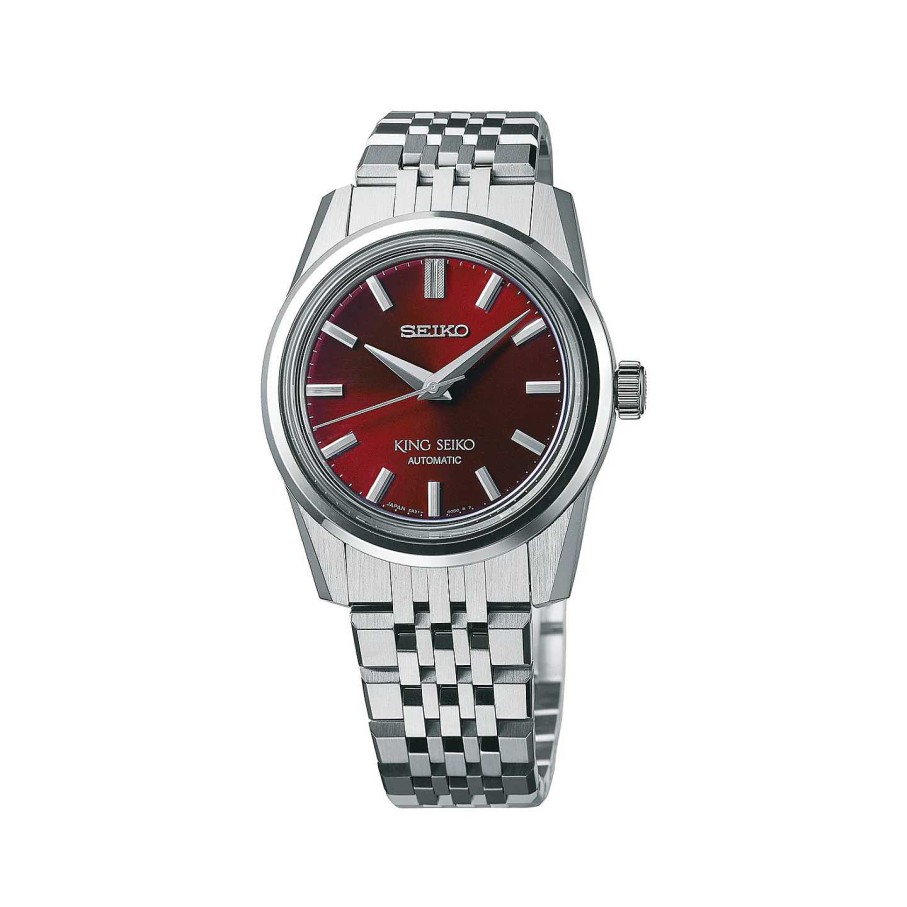 Watches Seiko Luxe | Seiko Luxe King Seiko 37Mm Modern Re-Interpretation Watch In Red