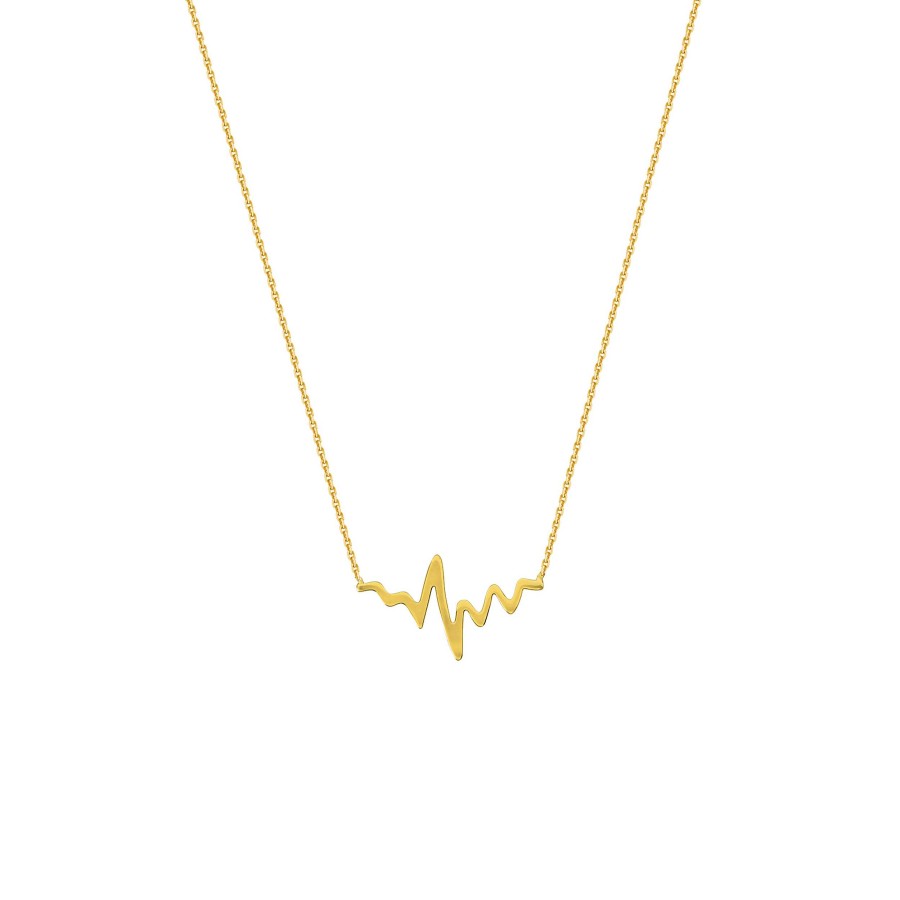 Necklaces & Pendants Bailey's Fine Jewelry | Heartbeat Pendant Necklace In 14K Yellow Gold