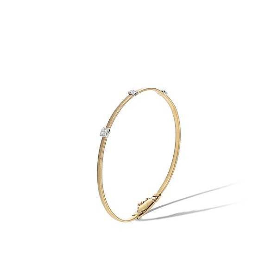 Bracelets & Bangles Marco Bicego | Marco Bicego Single Strand Masai Bracelet With Three Diamond Stations