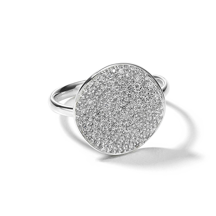 Fashion Rings Ippolita | Ippolita Medium Flower Pave Diamond Disc Ring