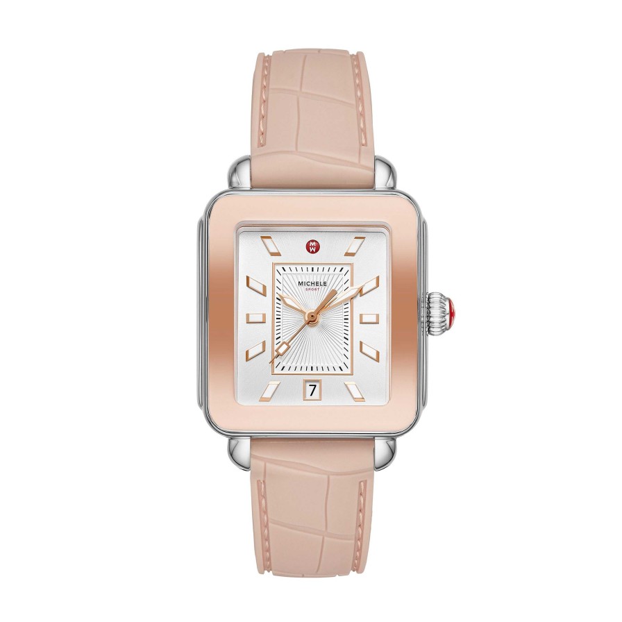 Watches Michele | Michele Deco Sport Two-Town Pink Gold Watch