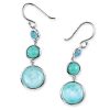 Earrings Ippolita | Ippolita Lollipop Sterling Silver 3-Stone Drop Earrings In Waterfall