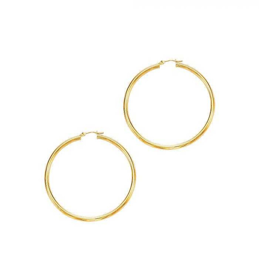 Earrings Bailey's Fine Jewelry | 3Mm Hoop Earrings In 14K Yellow Gold