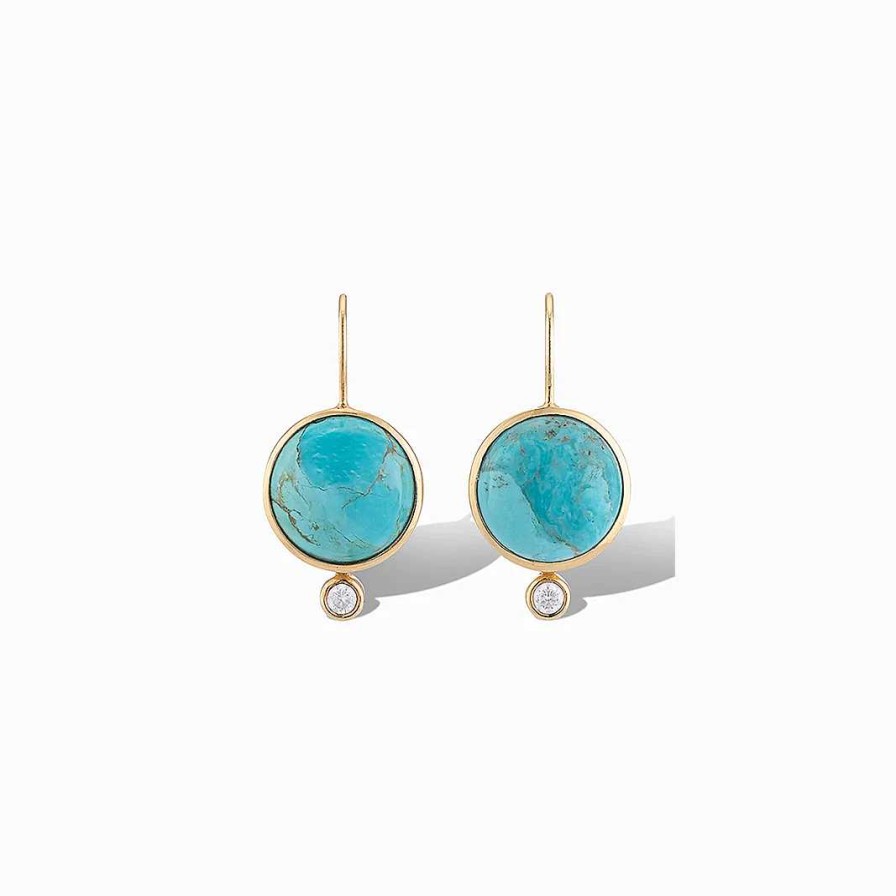 Earrings Bailey's | Laura Foote Tiny Mini Drop Earrings In Mohave Turquoise