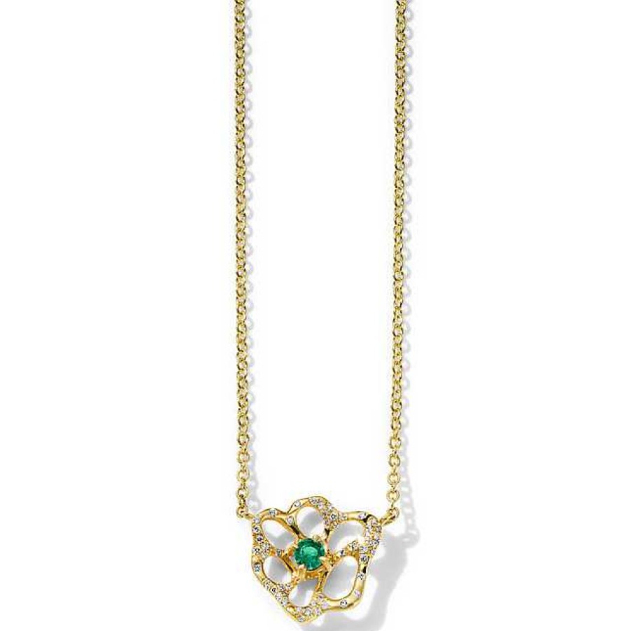 Necklaces & Pendants Ippolita | Ippolita Stardust Small Flora Necklace In 18K Gold With Diamonds