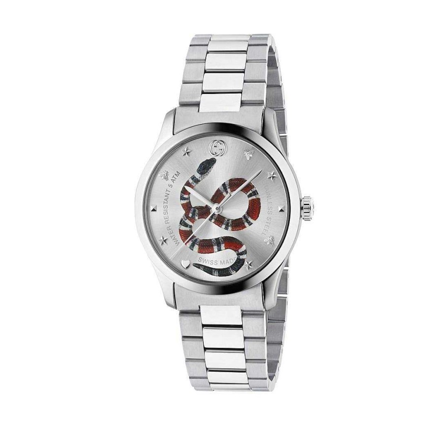 Watches Gucci | Gucci G-Timeless Iconic 38Mm Steel Snake Watch