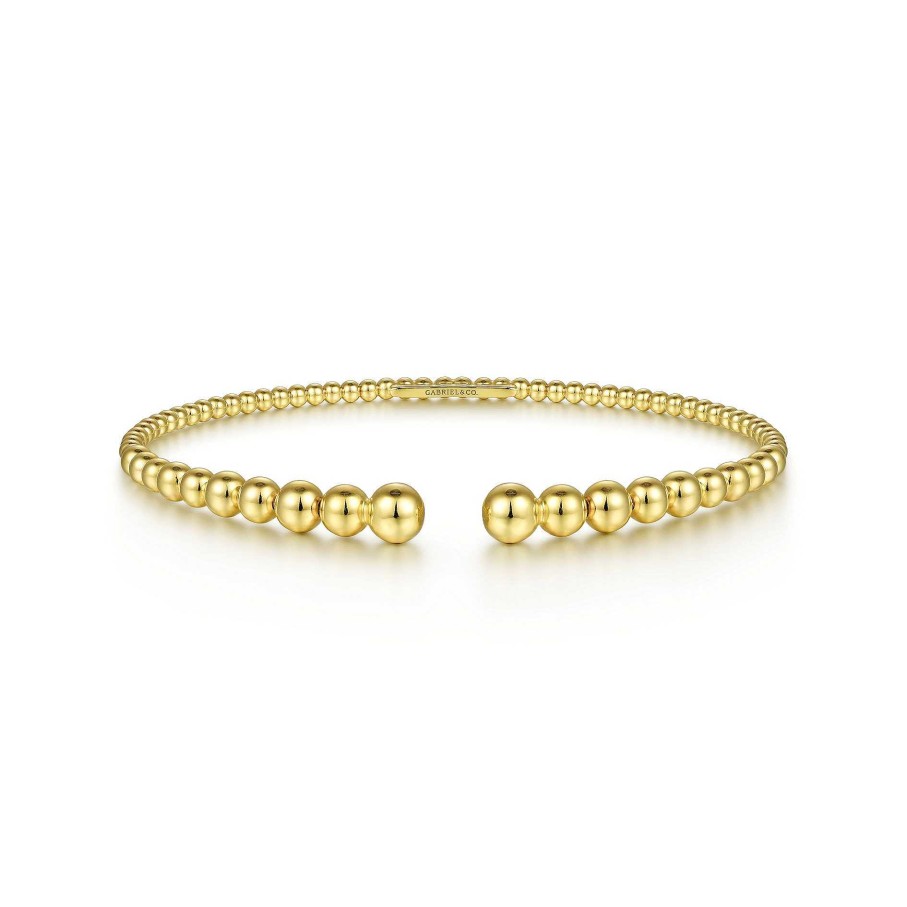 Bracelets & Bangles Gabriel & Co | Gabriel 14K Yellow Gold Bujukan Open Bangle