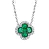 Necklaces & Pendants Bailey's | Diamond And Emerald Clover Necklace