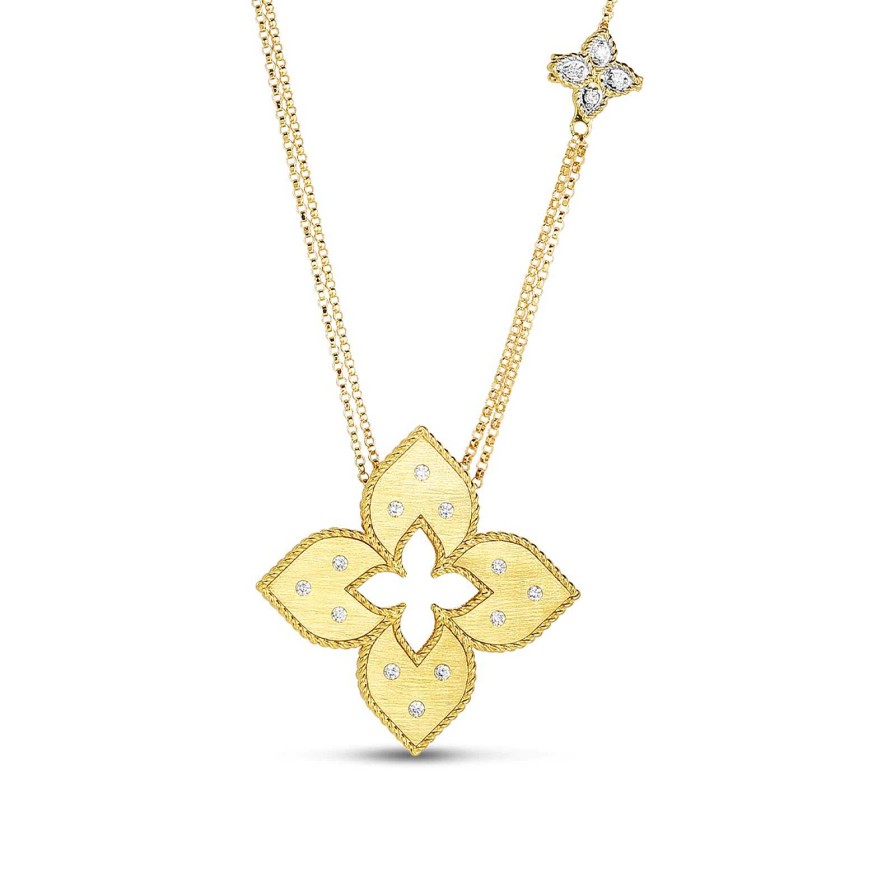 Necklaces & Pendants Roberto Coin | Roberto Coin Venetian Princess Cut-Out Pendant Necklace