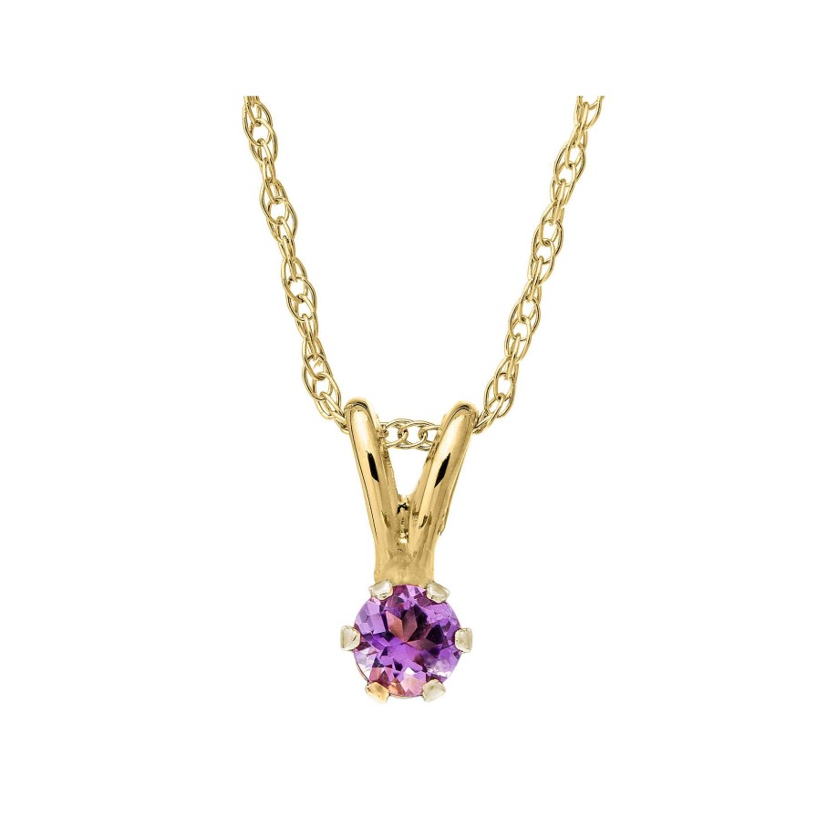 Necklaces & Pendants Bailey's Fine Jewelry | Bailey'S Children'S Collection February Birthstone Amethyst Pendant Necklace