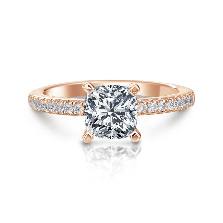 Engagement Rings Bailey's Fine Jewelry | Ann Cushion Pave Engagement Ring