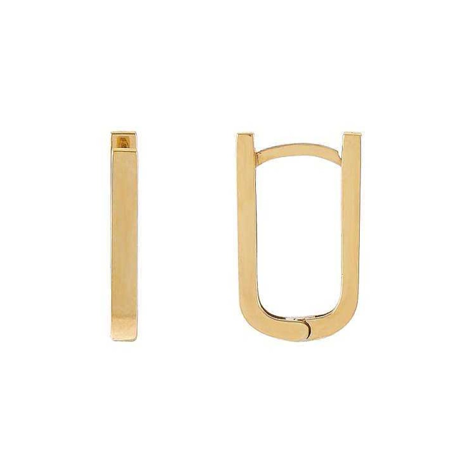 Earrings Bailey's Fine Jewelry | Solid U Shaped Huggie Hoop