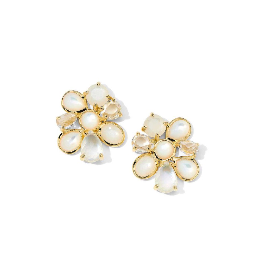 Earrings Ippolita | Ippolita 18Kt Gold Polished Rock Candy Small 8-Stone Cluster Earrings