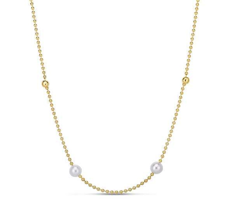 Necklaces & Pendants Roberto Coin | Roberto Coin 18K Yellow Gold Pearl Strand Necklace