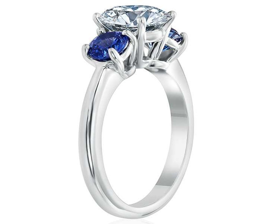 Engagement Rings Bailey's Fine Jewelry | 3 Stone Engagement Ring Setting With Sapphires