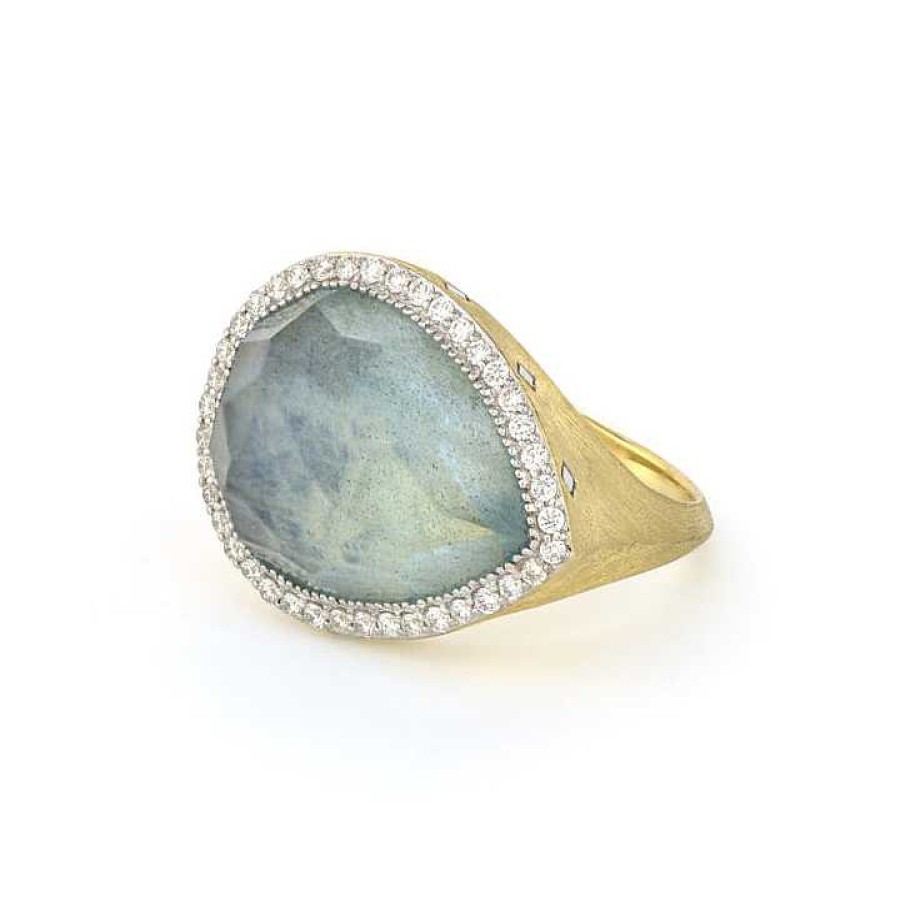 Fashion Rings Jude Frances | Jude Frances Lisse Pear Stone Pave Ring