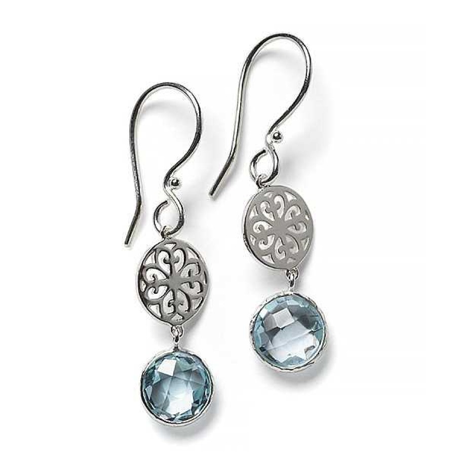 Earrings Bailey's | Southern Gates Silver Celeste Earrings With Sky Blue Topaz