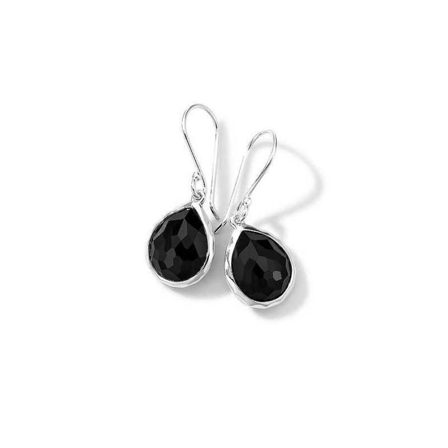 Earrings Ippolita | Ippolita Rock Candy Sterling Silver Mini Teardrop Earrings In Black Onyx