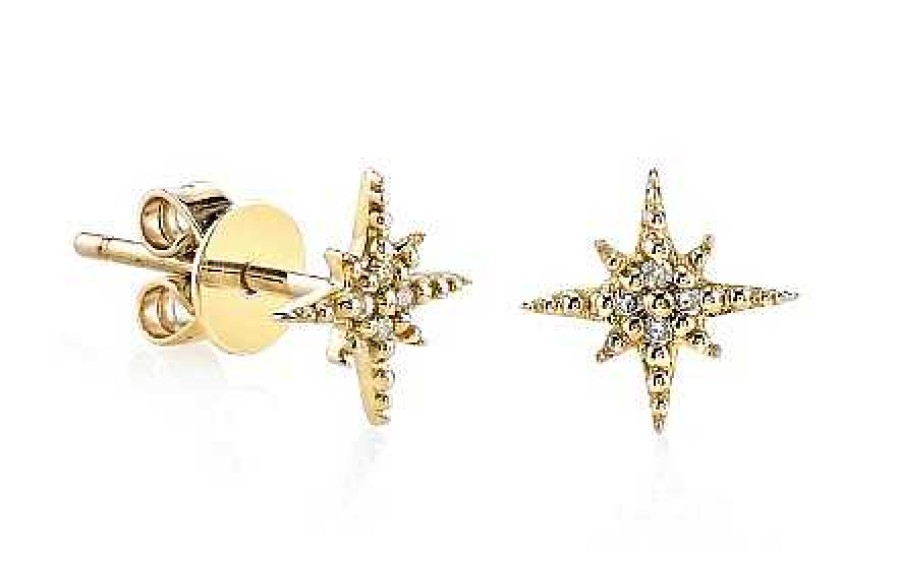 Earrings Sydney Evan | Sydney Evan Mini Pave Starburst Studs