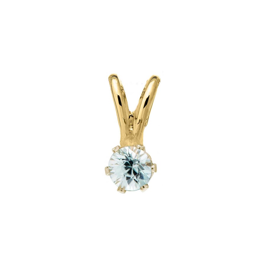 Necklaces & Pendants Bailey's Fine Jewelry | Bailey'S Children'S Collection December Birthstone Blue Zircon Pendant Necklace