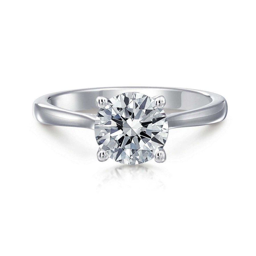 Engagement Rings Bailey's Fine Jewelry | Grace Round Solitaire Engagement Ring