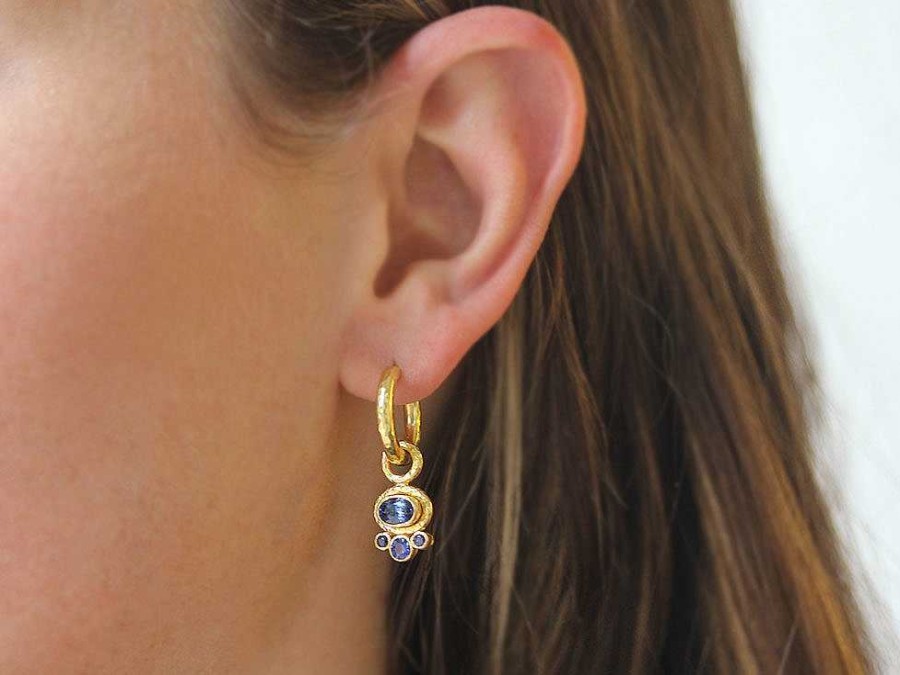 Earrings Elizabeth Locke | Elizabeth Locke Blue Sapphire Earring Charms