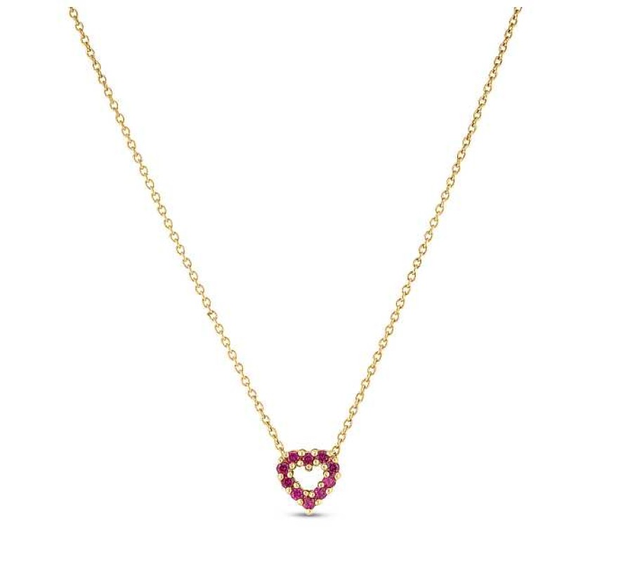 Necklaces & Pendants Roberto Coin | Roberto Coin 18K Yellow Gold Tiny Treasures Heart Necklace