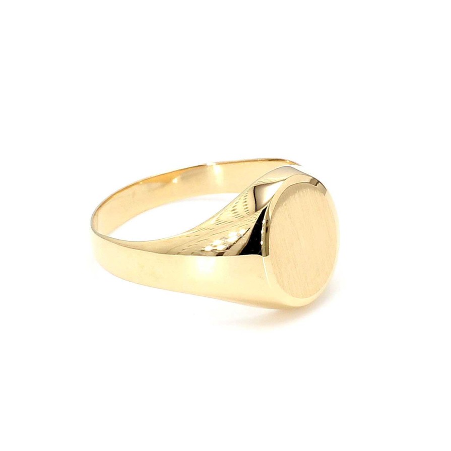 Fashion Rings Bailey's Fine Jewelry | Matte Oval Signet Ring In 14K Yellow Gold