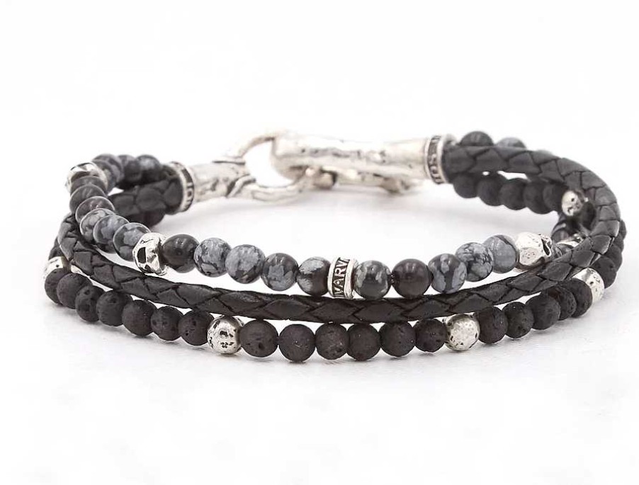 Bracelets & Bangles John Varvatos | John Varvatos Skull Silver Multi-Strand Bracelet