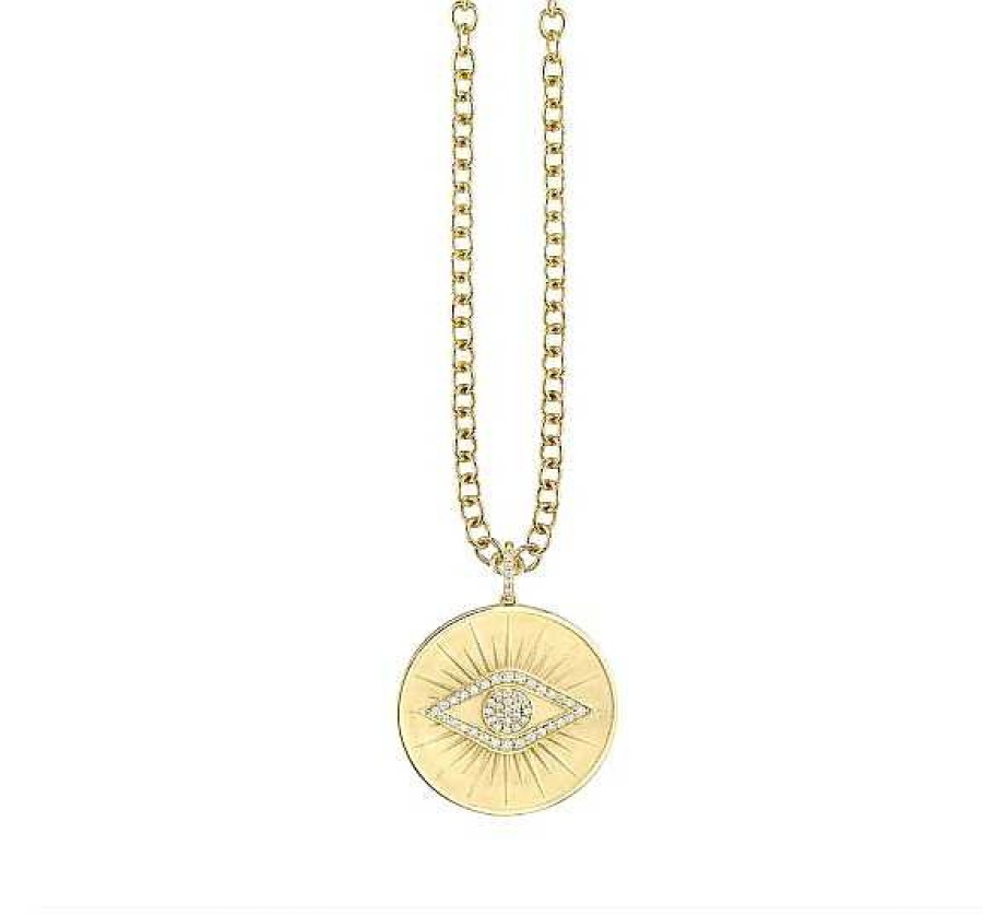 Necklaces & Pendants Sydney Evan | Sydney Evan Evil Eye Coin Necklace